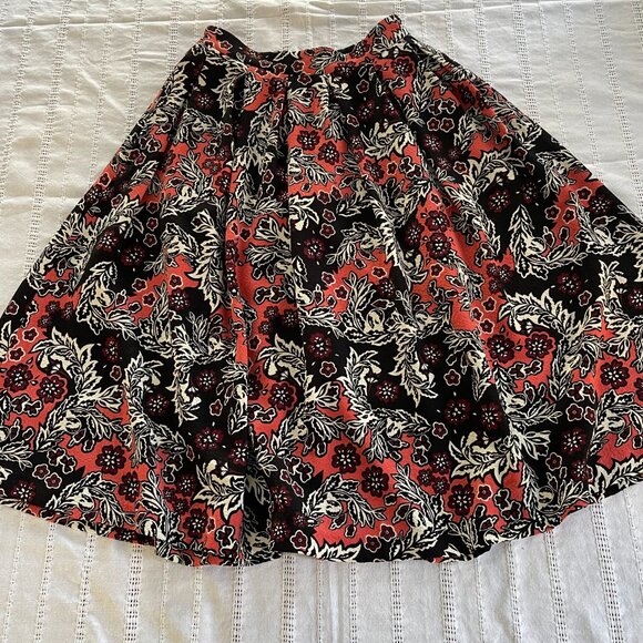 Pretty floral pink black white size 2 knee length H&M - Picture 2 of 7